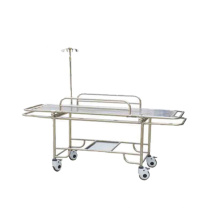 China Supplier Krankenhaus Edelstahl Stretcher Trolley / vier kleine Räder